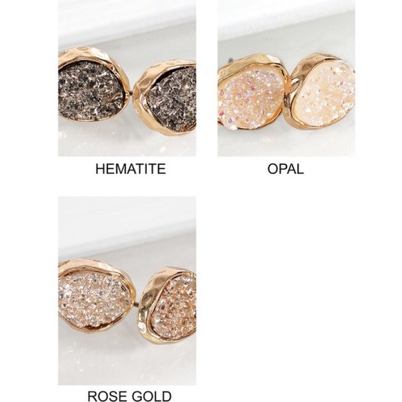 ❤️2x Host Pick❤️Druzy Earrings - Picture 2 of 5